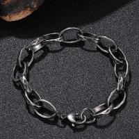 Stainless Steel Jewelry Bracelet 316 Stainless Steel 316 stainless steel lobster clasp silver color plated Unisex & double link chain original color 10mm Sold Per 9.1 Inch Strand