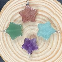 Gemstone Pendants Jewelry, Star, polished, different materials for choice, more colors for choice, 20mm, Sold By PC