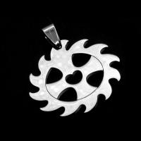 Stainless Steel Pendants, Gear Wheel, original color, 33x31x1mm, Sold By PC