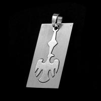 Stainless Steel Pendants, Rectangle, original color, 42x25x1mm, Sold By PC
