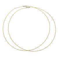 Collar halskæde, Tiger Tail Wire, med Messing, du kan DIY, gylden, 1mm, Længde 6.69 inch, 10pc'er/Lot, Solgt af Lot