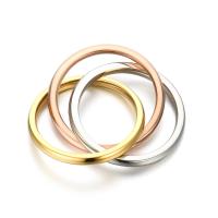 Stainless Steel Three Finger Ring plated Unisex mixed colors 2mm Sold By PC