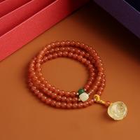 Wrist Mala, Yunnan Red Agate, with Beeswax & Jasper Stone, different size for choice & for woman, more colors for choice, 14-16cm, Sold By Strand