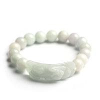 Gemstone Bracelets, Jadeite, Unisex & anti-fatigue, 38*6*14mm,7.5mm, Sold By Strand