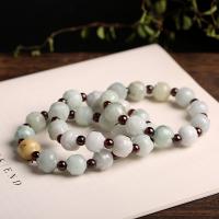 Gemstone Bracelets, Jadeite, with Garnet, Unisex & anti-fatigue & different size for choice, 9.5*4mm,12.5*6mm, Sold By Strand