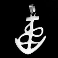 Stainless Steel Pendants, Anchor, original color, 40x34x1mm, Sold By PC