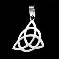 Stainless Steel Pendants, Triangle, original color, 26x25x1mm, Sold By PC