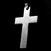 Stainless Steel Cross Pendants, original color, 58x35x1mm, Sold By PC