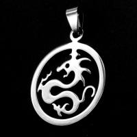 Stainless Steel Pendants, Round, original color, 35x29x1mm, Sold By PC