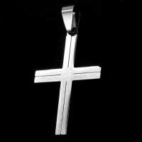 Нержавеющая сталь крест подвески, нержавеющая сталь, Kресты, оригинальный цвет, 26x25x1mm, продается PC