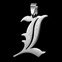 Stainless Steel Letter Pendants Letter L original color Sold By PC