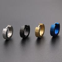 Titanium Steel Huggie Hoop Earring, plated, Unisex & stardust, more colors for choice, 4x9mm, Sold By PC