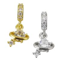 Cubic Zirconia Micro Pave Brass Pendant plated micro pave cubic zirconia 20mm Approx Sold By Lot