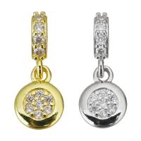 Cubic Zirconia Micro Pave Brass Pendant plated micro pave cubic zirconia 20mm Approx Sold By Lot
