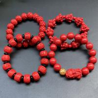 Fashion Cinnabar Bracelet, polished, Unisex & different styles for choice, 12-17mm, Sold By Strand