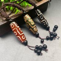 ожерелье для свитер, тибетский агат, Овальная форма, полированный, Мужская, Много цветов для выбора, 40x14mm, длина:15.75 дюймовый, продается PC