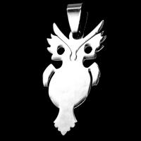 Stainless Steel Animal Pendants, Owl, original color, 32x18x1mm, Sold By PC