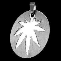 Stainless Steel Pendants, Round, original color, 36x35x1mm, Sold By PC