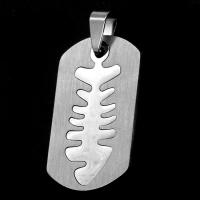 Stainless Steel Pendants, original color, 34x21x1mm, Sold By PC