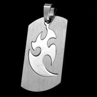Stainless Steel Pendants, original color, 38x25x1mm, Sold By PC