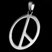 Stainless Steel Pendants Round original color Sold By PC