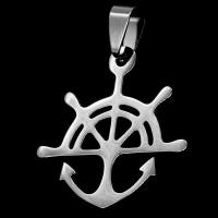 Stainless Steel Pendants Anchor and Ship Wheel original color Sold By PC