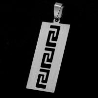Stainless Steel Pendants, Rectangle, original color, 41x17x1mm, Sold By PC
