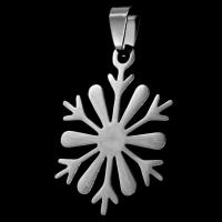 Stainless Steel Pendants, Snowflake, original color, 33x25x1mm, Sold By PC