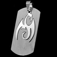 Stainless Steel Pendants, original color, 42x24x1mm, Sold By PC