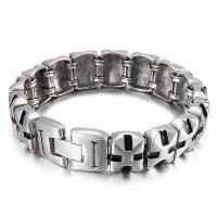 Stainless Steel Jewelry Bracelet, fashion jewelry & for man, original color, Sold By PC