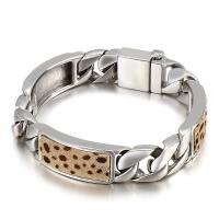 Stainless Steel Jewelry Bracelet, fashion jewelry & for man, original color, Sold By PC