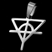 Stainless Steel Pendants, Triangle, original color, 22x23x1mm, Sold By PC