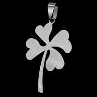 Stainless Steel Pendants, Four Leaf Clover, original color, 40x28x1mm, Sold By PC