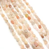 Moonstone Beads, Månesten, Nuggets, du kan DIY, flerfarvede, 6-8mm, Solgt Per 38 cm Strand