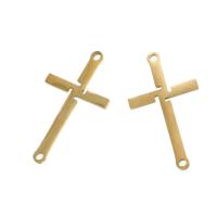 Stainless Steel Connector, Cross, more colors for choice, 26x14x1mm, Sold By PC