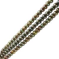 Cultured Potato Freshwater Pearl Beads with troll 8-9mm Approx 0.8mm Sold By Strand