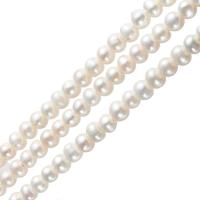 Perlas Patata Freshwater, Perlas cultivadas de agua dulce, natural, Blanco, 8-9mm, agujero:aproximado 2mm, Vendido para 15.3 Inch Sarta