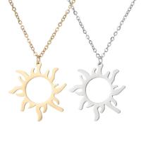 Stainless Steel Jewelry Necklace Sun plated fashion jewelry & for woman Sold By PC