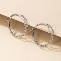 Zinc Alloy Hoop Earring plated fashion jewelry & for woman original color Sold By Pair