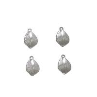 Stainless Steel Pendants, Leaf, polished, 8x13.60mm, Hole:Approx 1.2mm, 500PCs/Lot, Sold By Lot