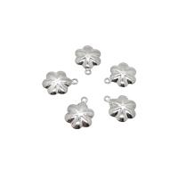 Stainless Steel Flower Pendant, polished, 10mm, Hole:Approx 1.4mm, 200PCs/Lot, Sold By Lot