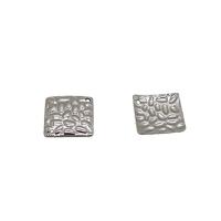Stainless Steel Pendants, Square, polished, 14x14x1.50mm, 200PCs/Lot, Sold By Lot