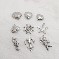 Stainless Steel Pendant, polished, different styles for choice, 8x11.70mm, 100PCs/Lot, Sold By Lot
