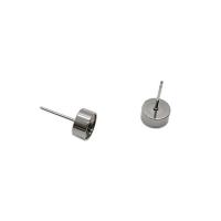 Stainless Steel Earring Stud Component, polished, different size for choice, 200PCs/Lot, Sold By Lot
