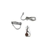 Stainless Steel Earring Clip Component, polished, 8.20x11.80mm, 200PCs/Lot, Sold By Lot