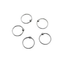 Stainless Steel Nose Piercing Smycken, ROSTFRITT STÅL, Donut, polerad, olika storlek för val, 200PC/Lot, Säljs av Lot