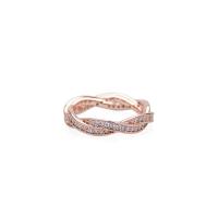 Thailand Sterling Silver Finger Ring & micro pave cubic zirconia & for woman 4mm Sold By PC