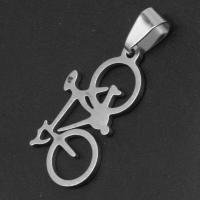Stainless Steel Pendants, Bike, original color, 18x28x1mm, Sold By PC