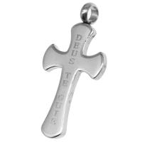 Stainless Steel Cross Pendants, original color, 43x23x1mm, Sold By PC