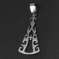 Stainless Steel Pendants Triangle original color Sold By PC